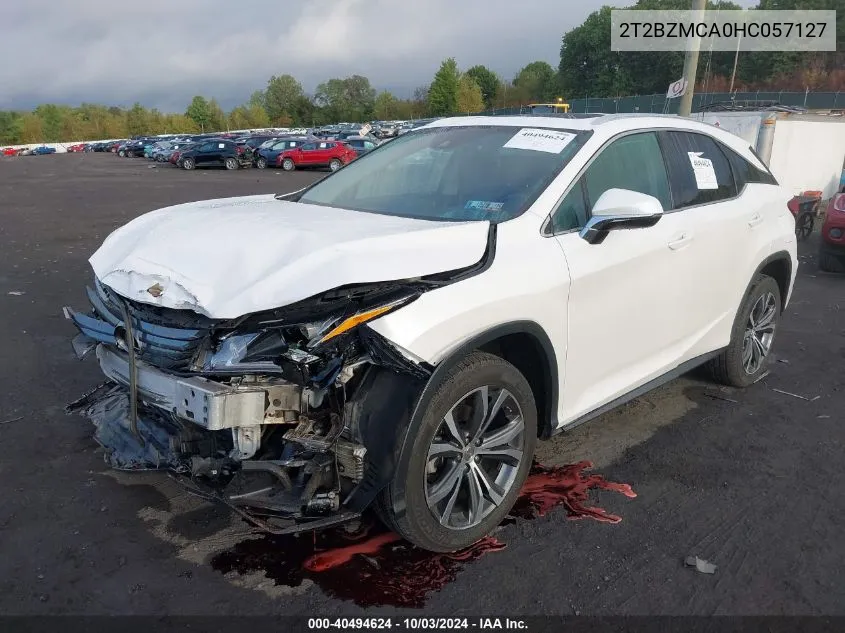 2017 Lexus Rx 350 VIN: 2T2BZMCA0HC057127 Lot: 40494624