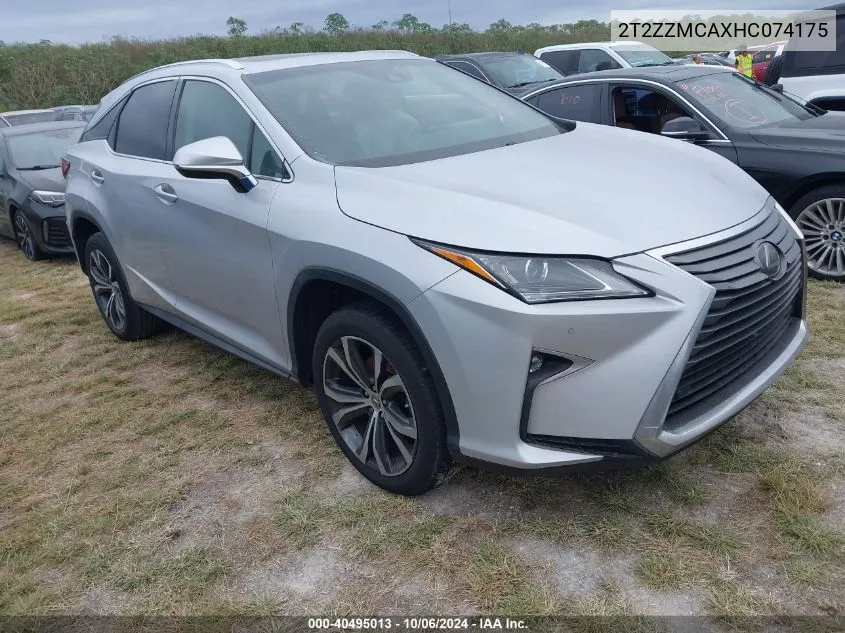 2017 Lexus Rx 350/Base/F Sport VIN: 2T2ZZMCAXHC074175 Lot: 40495013