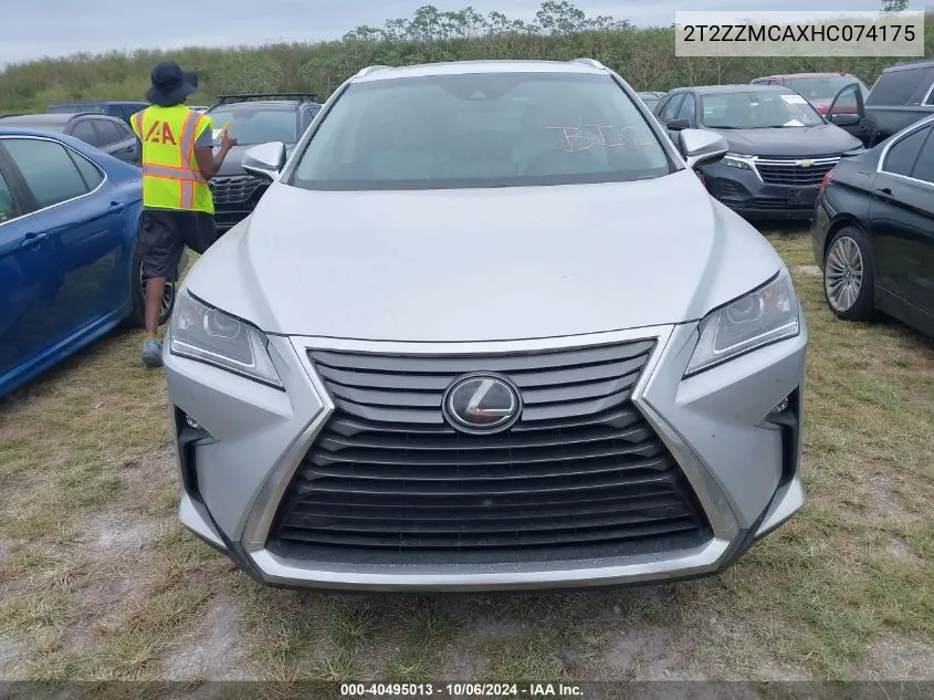 2017 Lexus Rx 350/Base/F Sport VIN: 2T2ZZMCAXHC074175 Lot: 40495013