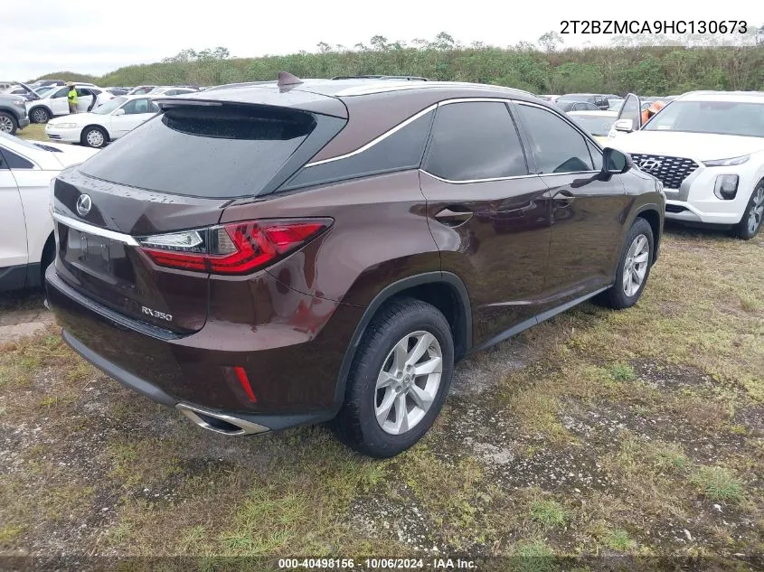 2017 Lexus Rx 350/Base/F Sport VIN: 2T2BZMCA9HC130673 Lot: 40498156