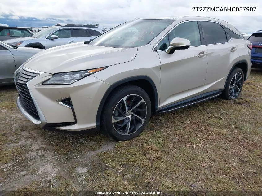 2017 Lexus Rx 350 VIN: 2T2ZZMCA6HC057907 Lot: 40502196