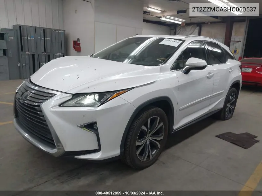 2017 Lexus Rx 350 VIN: 2T2ZZMCA3HC060537 Lot: 40512859