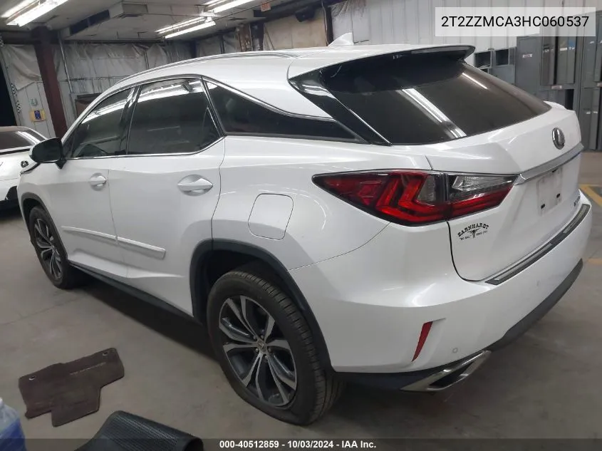 2017 Lexus Rx 350 VIN: 2T2ZZMCA3HC060537 Lot: 40512859