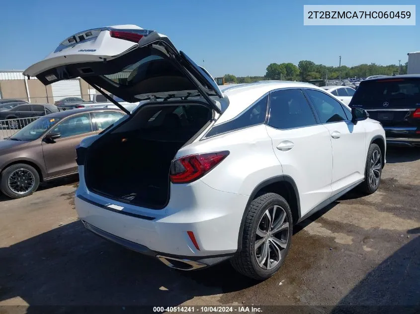 2017 Lexus Rx 350 VIN: 2T2BZMCA7HC060459 Lot: 40514241