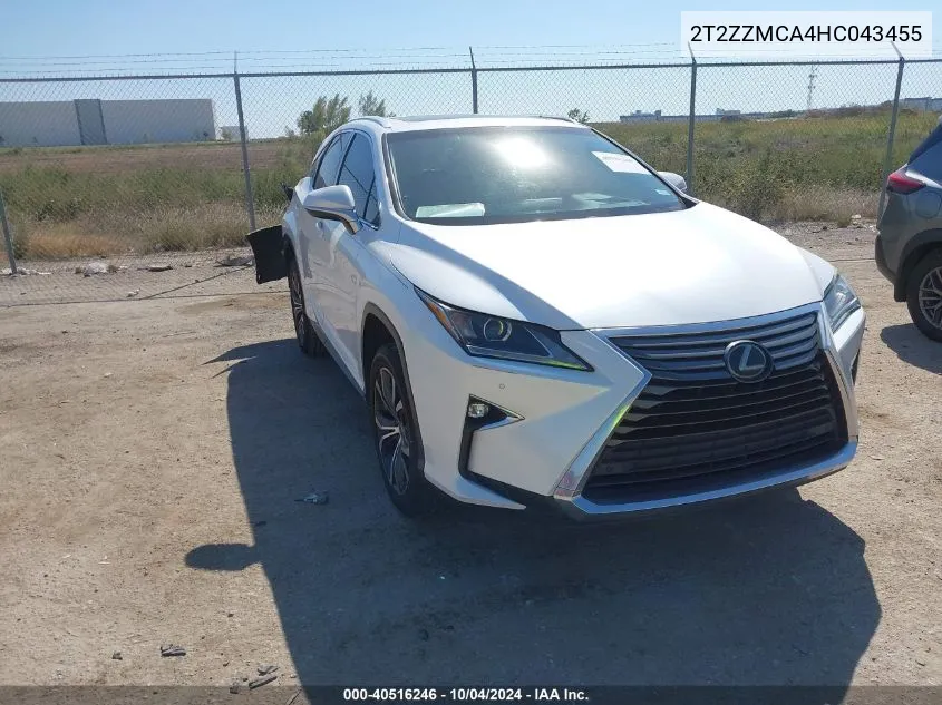 2017 Lexus Rx 350 VIN: 2T2ZZMCA4HC043455 Lot: 40516246