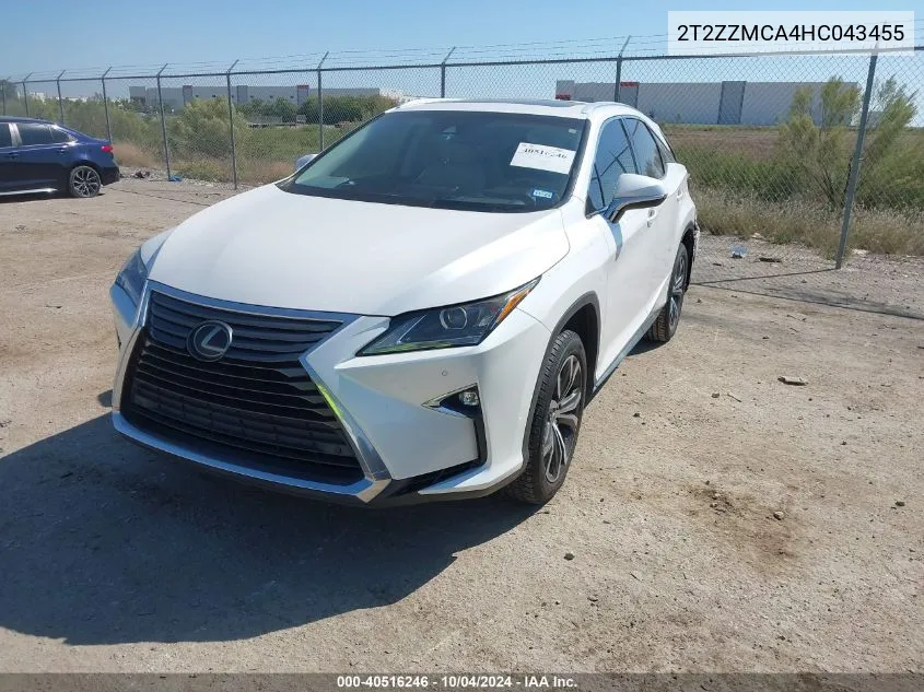 2017 Lexus Rx 350 VIN: 2T2ZZMCA4HC043455 Lot: 40516246