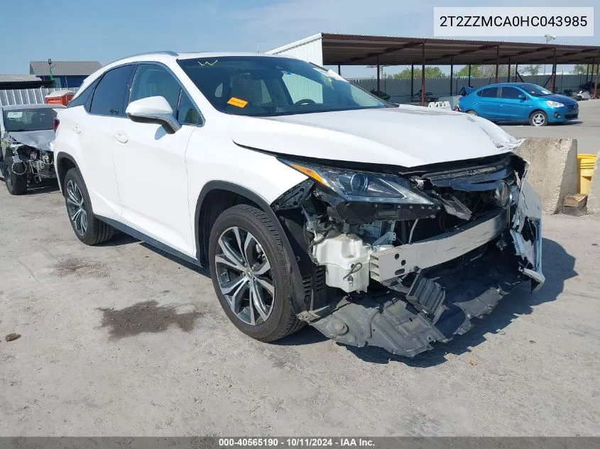 2017 Lexus Rx 350 VIN: 2T2ZZMCA0HC043985 Lot: 40565190