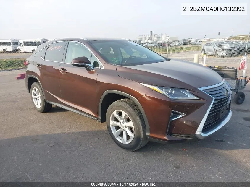 2017 Lexus Rx 350/Base/F Sport VIN: 2T2BZMCA0HC132392 Lot: 40565844