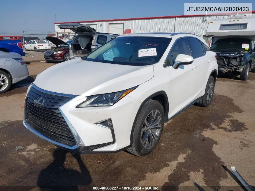 2017 Lexus Rx 350 VIN: JTJBZMCA6H2020423 Lot: 40568227