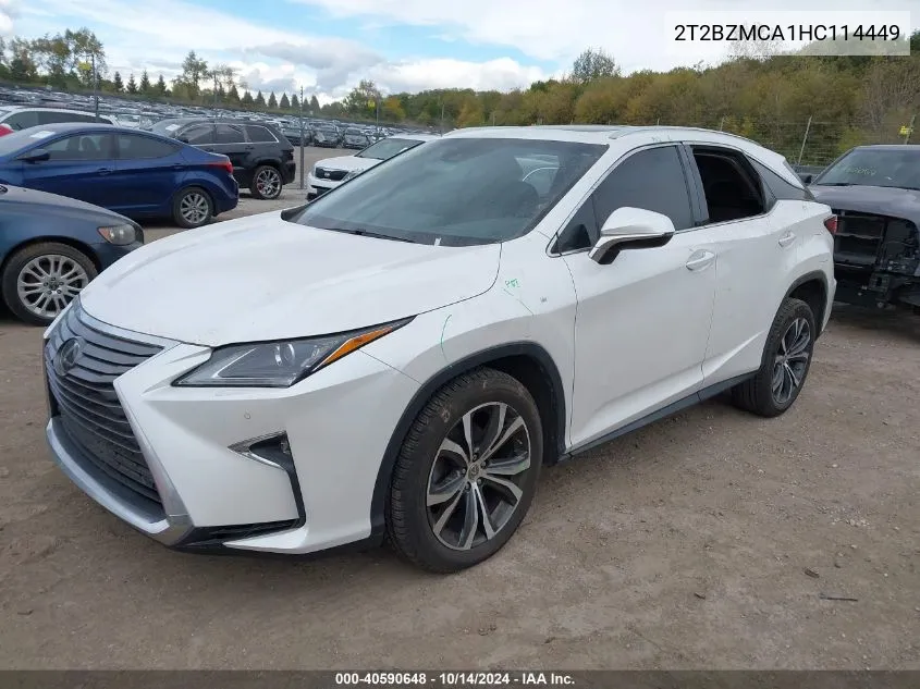 2017 Lexus Rx 350 VIN: 2T2BZMCA1HC114449 Lot: 40590648