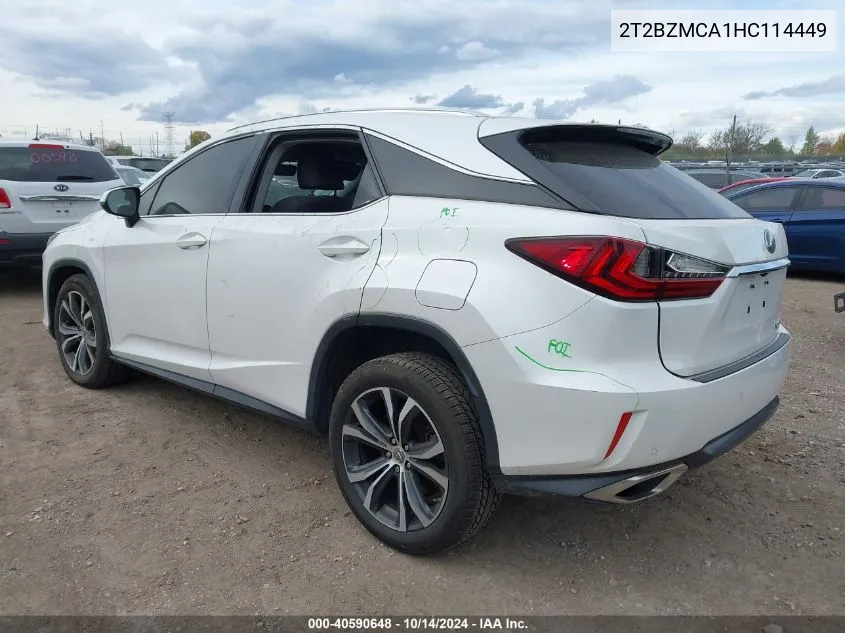 2017 Lexus Rx 350 VIN: 2T2BZMCA1HC114449 Lot: 40590648