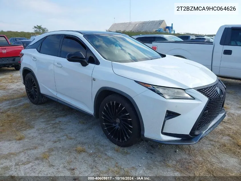 2017 Lexus Rx 350 F Sport VIN: 2T2BZMCA9HC064626 Lot: 40609817