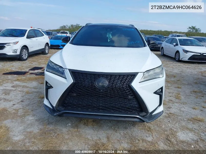 2017 Lexus Rx 350 F Sport VIN: 2T2BZMCA9HC064626 Lot: 40609817