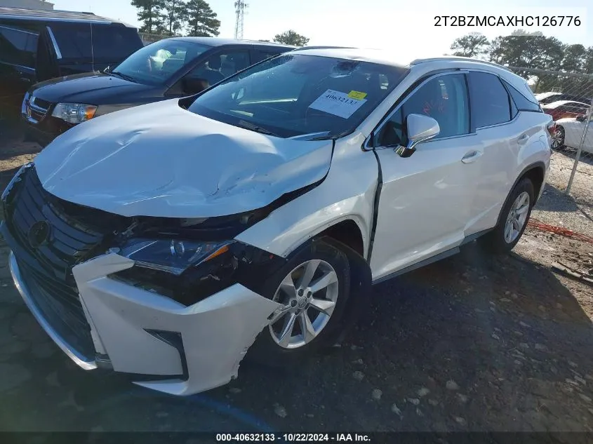 2017 Lexus Rx 350 VIN: 2T2BZMCAXHC126776 Lot: 40632133