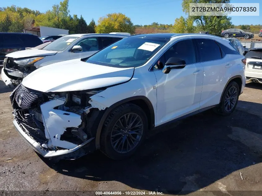 2017 Lexus Rx 350 F Sport VIN: 2T2BZMCA9HC078350 Lot: 40644956