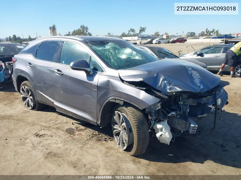 2017 Lexus Rx 350 VIN: 2T2ZZMCA1HC093018 Lot: 40666966