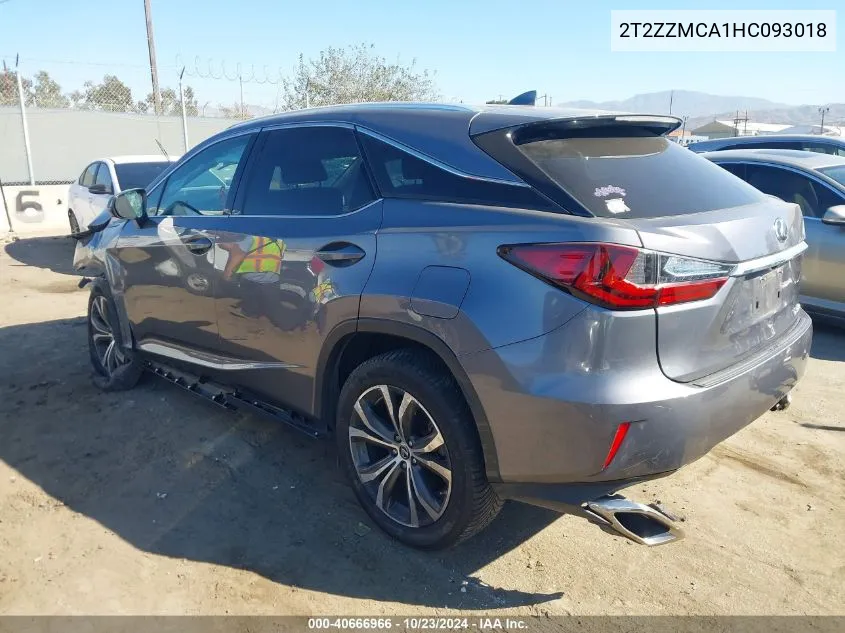 2017 Lexus Rx 350 VIN: 2T2ZZMCA1HC093018 Lot: 40666966