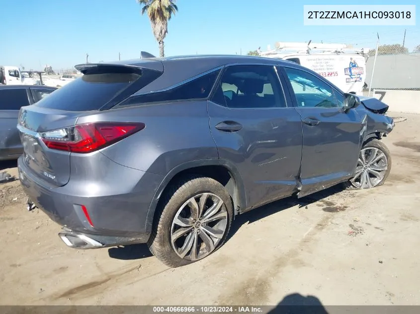 2017 Lexus Rx 350 VIN: 2T2ZZMCA1HC093018 Lot: 40666966