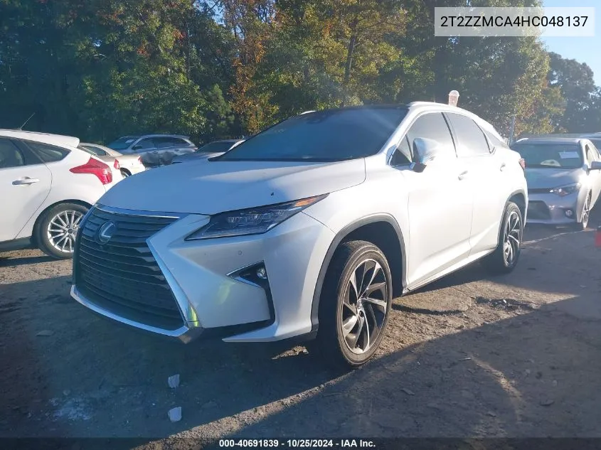 2017 Lexus Rx 350 VIN: 2T2ZZMCA4HC048137 Lot: 40691839