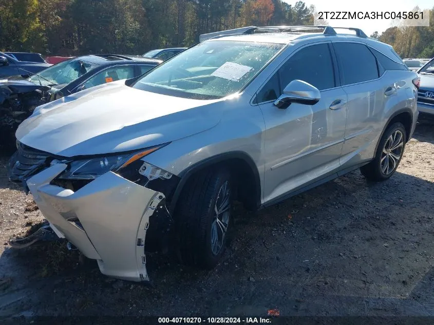 2017 Lexus Rx 350/Base/F Sport VIN: 2T2ZZMCA3HC045861 Lot: 40710270