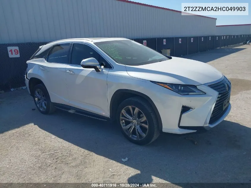 2017 Lexus Rx 350/Base/F Sport VIN: 2T2ZZMCA2HC049903 Lot: 40711916