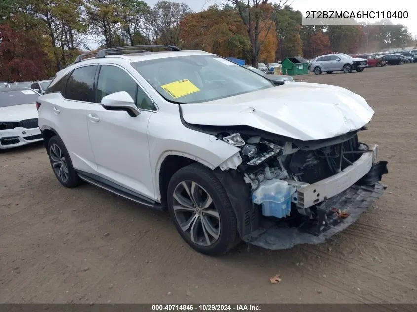 2017 Lexus Rx 350 VIN: 2T2BZMCA6HC110400 Lot: 40714846