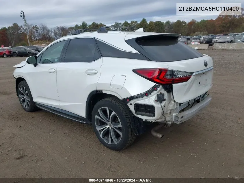 2017 Lexus Rx 350 VIN: 2T2BZMCA6HC110400 Lot: 40714846