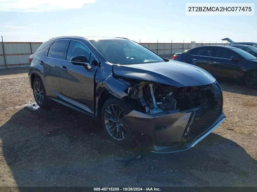 2017 Lexus Rx 350 F Sport VIN: 2T2BZMCA2HC077475 Lot: 40715205