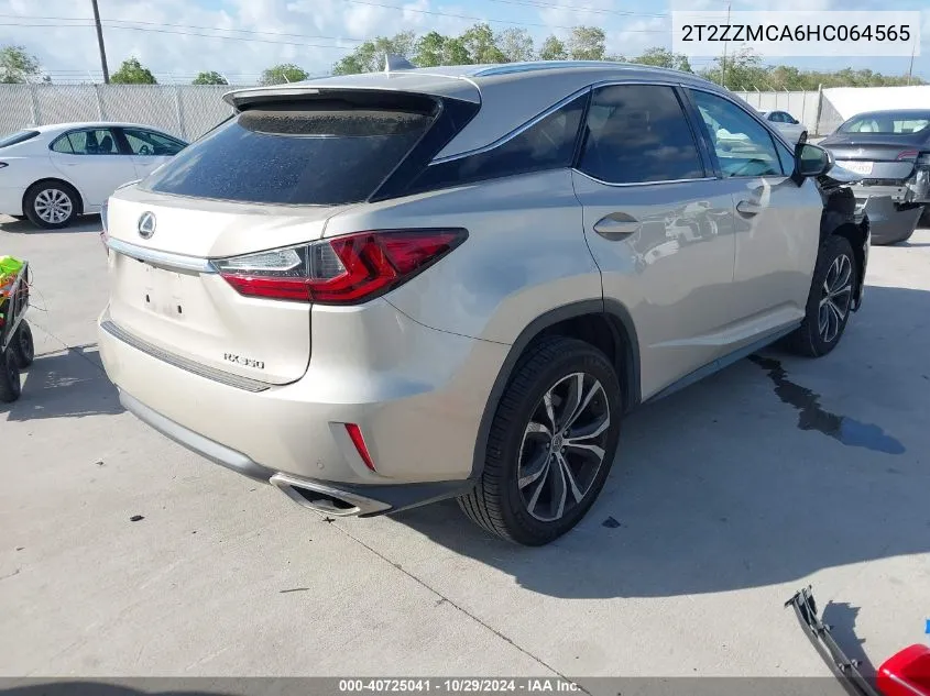 2017 Lexus Rx 350 VIN: 2T2ZZMCA6HC064565 Lot: 40725041