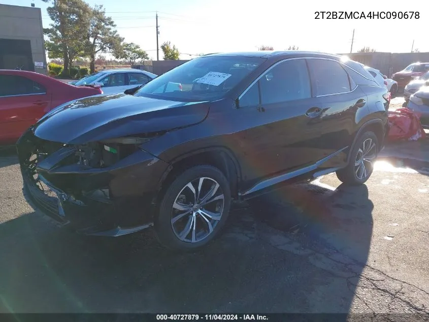 2017 Lexus Rx 350/Base/F Sport VIN: 2T2BZMCA4HC090678 Lot: 40727879