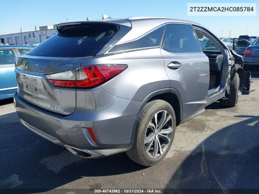 2017 Lexus Rx 350 VIN: 2T2ZZMCA2HC085784 Lot: 40743962