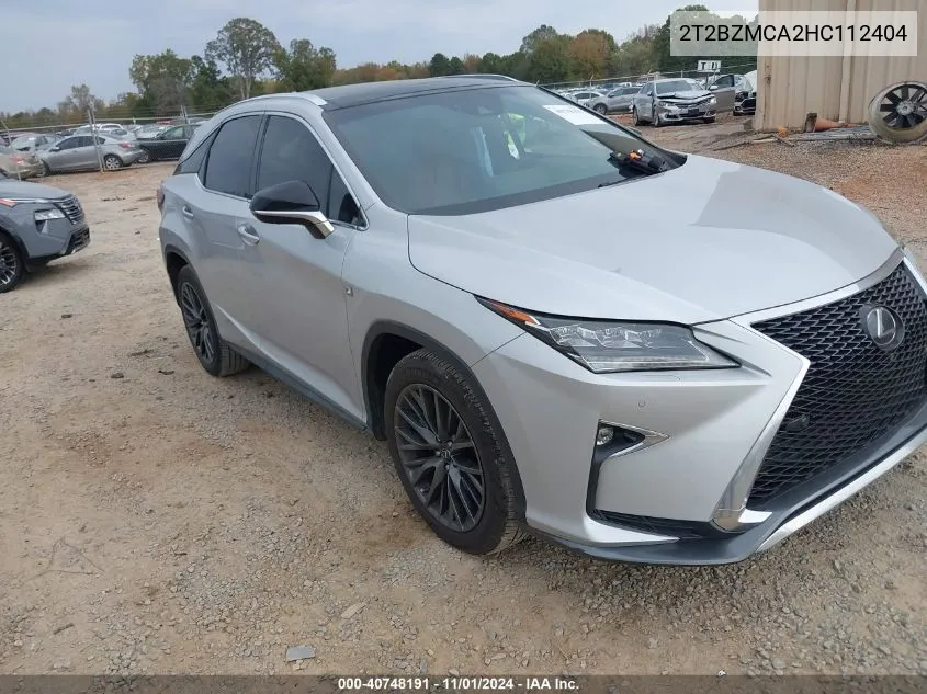 2017 Lexus Rx 350 F Sport VIN: 2T2BZMCA2HC112404 Lot: 40748191