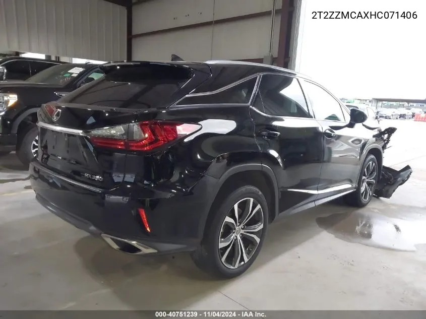 2017 Lexus Rx 350 VIN: 2T2ZZMCAXHC071406 Lot: 40751239