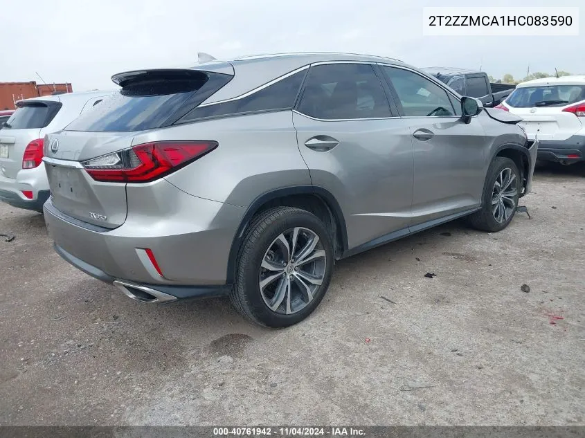 2017 Lexus Rx 350 VIN: 2T2ZZMCA1HC083590 Lot: 40761942