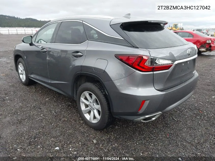 2017 Lexus Rx 350 VIN: 2T2BZMCA3HC127042 Lot: 40776891