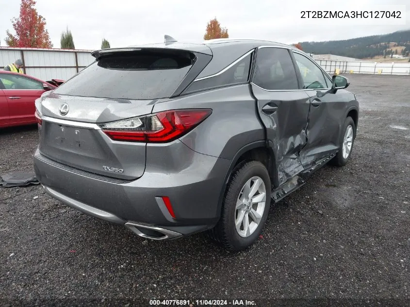 2017 Lexus Rx 350 VIN: 2T2BZMCA3HC127042 Lot: 40776891