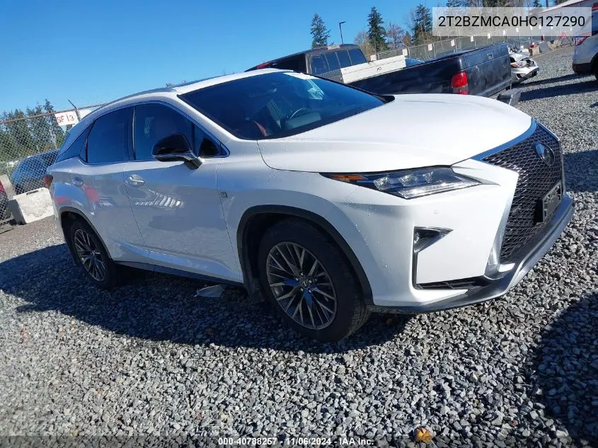 2017 Lexus Rx 350 VIN: 2T2BZMCA0HC127290 Lot: 40788257