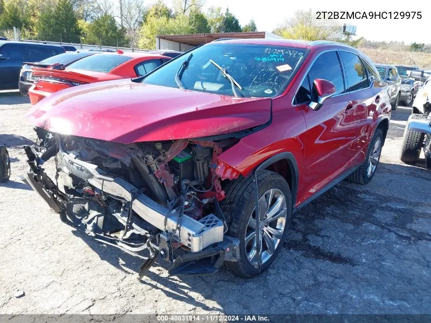 2T2BZMCA9HC129975 2017 Lexus Rx 350