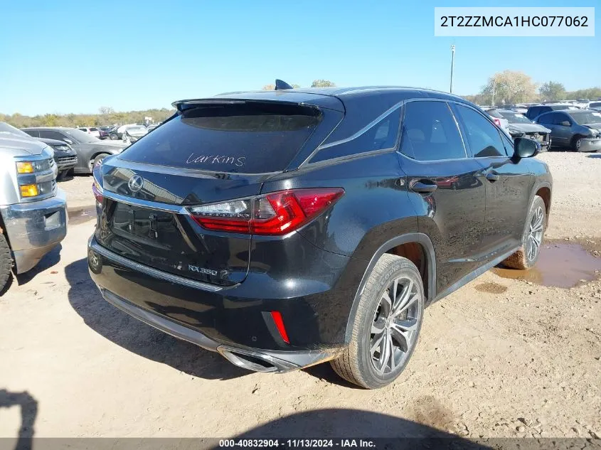 2T2ZZMCA1HC077062 2017 Lexus Rx 350