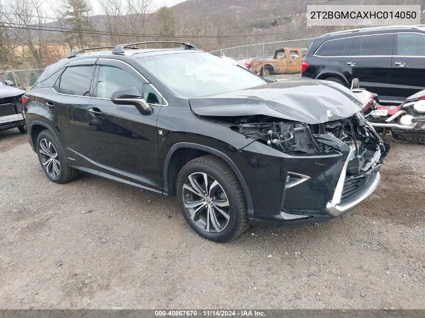 2017 Lexus Rx 450H VIN: 2T2BGMCAXHC014050 Lot: 40867670