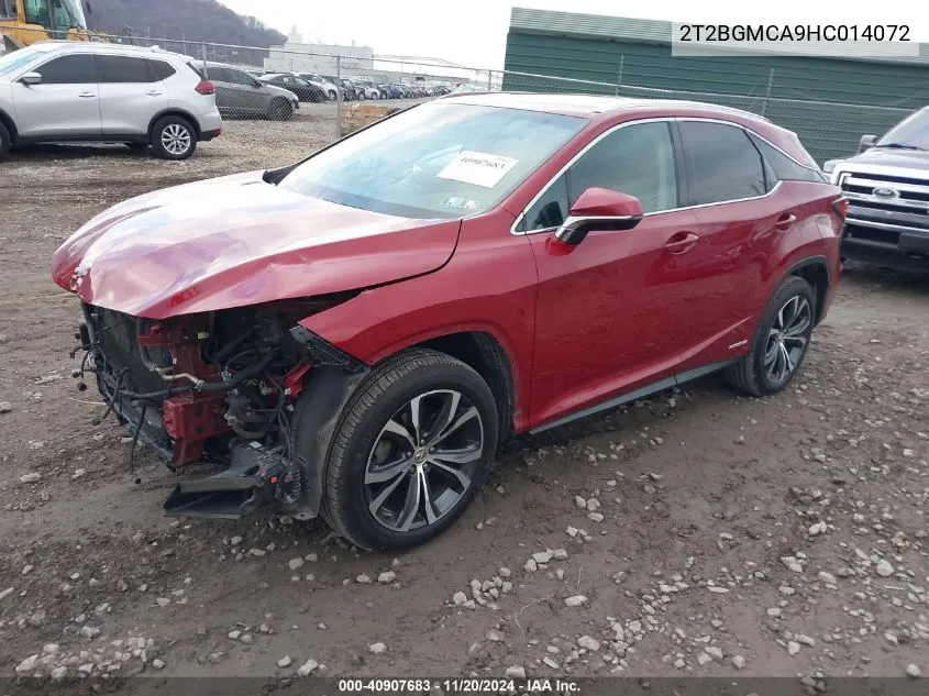 2017 Lexus Rx 450H VIN: 2T2BGMCA9HC014072 Lot: 40907683