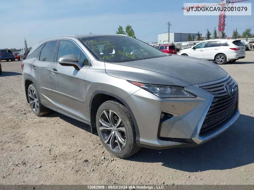 2018 Lexus Rx 450H L Base/450H L Luxury VIN: JTJDGKCA9J2001079 Lot: 12062909