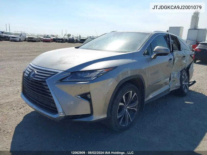 2018 Lexus Rx 450H L Base/450H L Luxury VIN: JTJDGKCA9J2001079 Lot: 12062909