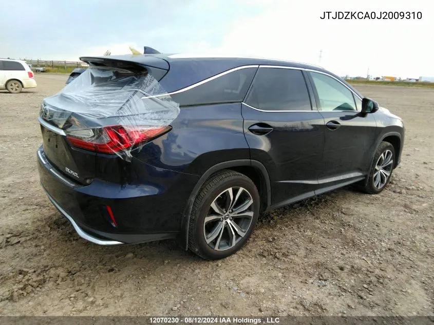 2018 Lexus Rx 350 L VIN: JTJDZKCA0J2009310 Lot: 12070230