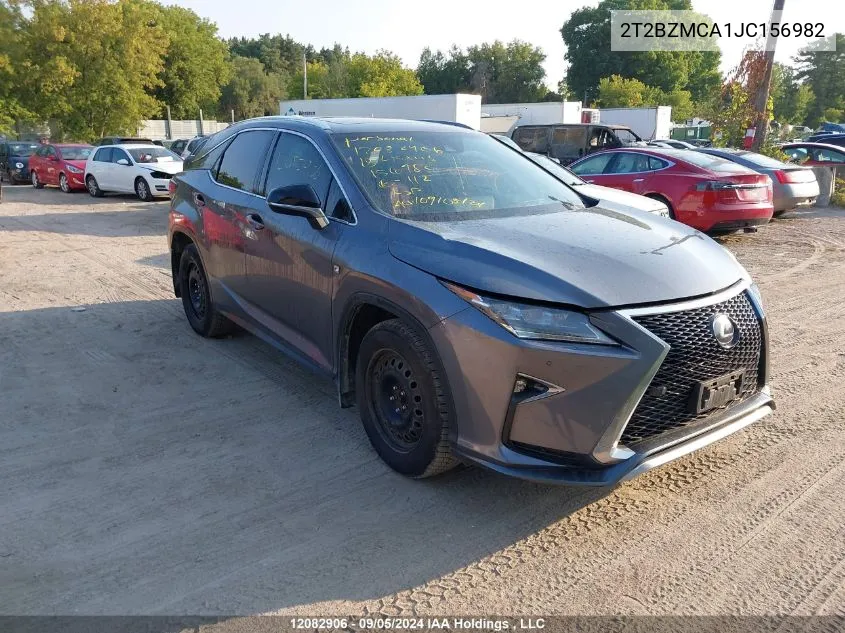 2T2BZMCA1JC156982 2018 Lexus Rx 350/Base/F Sport