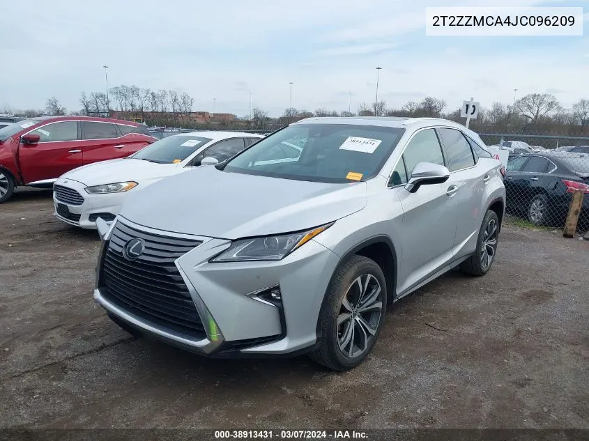 2018 Lexus Rx 350 VIN: 2T2ZZMCA4JC096209 Lot: 38913431