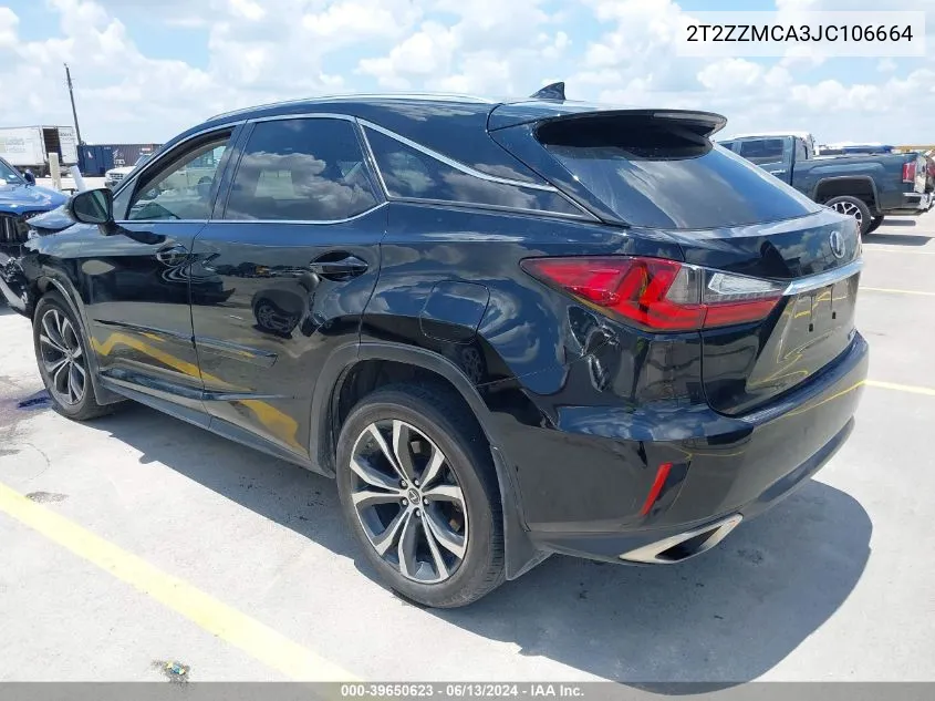 2018 Lexus Rx 350 VIN: 2T2ZZMCA3JC106664 Lot: 39650623