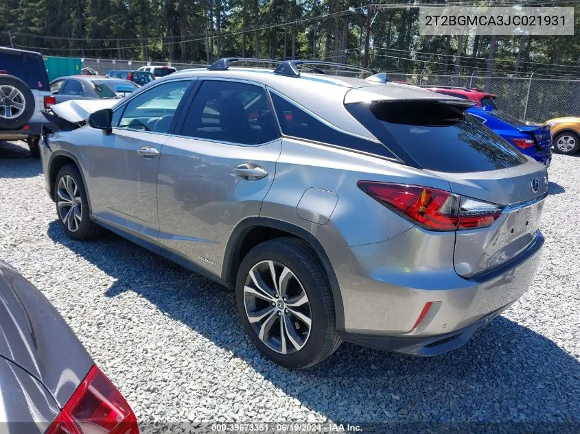 2T2BGMCA3JC021931 2018 Lexus Rx 450H