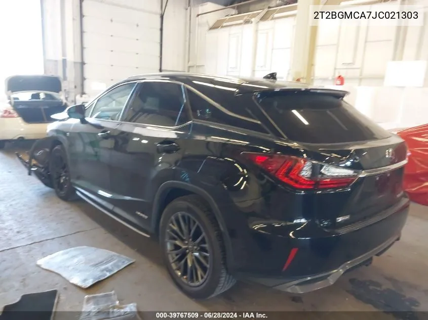 2T2BGMCA7JC021303 2018 Lexus Rx 450H F Sport