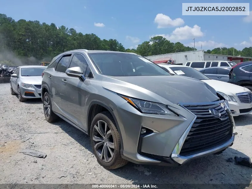 2018 Lexus Rx 350L Premium VIN: JTJGZKCA5J2002852 Lot: 40066041